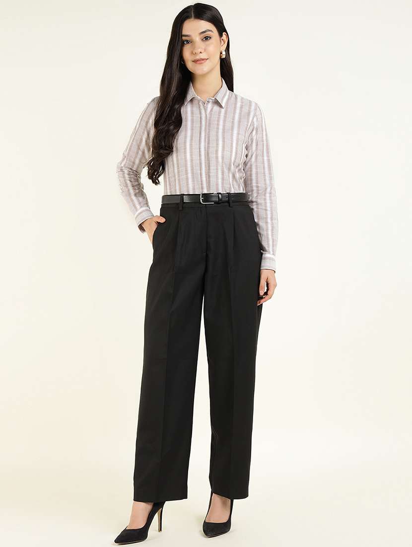 women collared long sleeve regular fit shirt - 22038826 -  Standard Image - 4