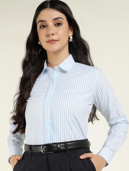 women collared long sleeve regular fit shirt - 22038831 - Standard Image - 0