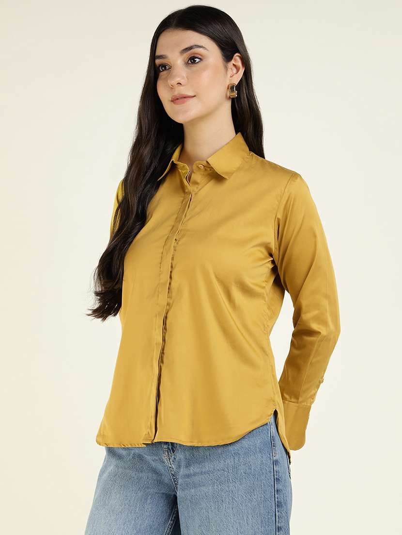 women collared long sleeve regular fit shirt - 22038836 -  Standard Image - 1