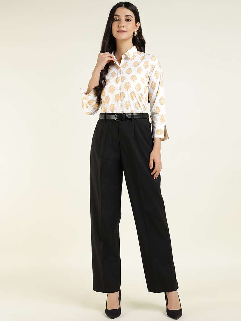 women printed collared regular fit shirt - 22038837 -  Standard Image - 4