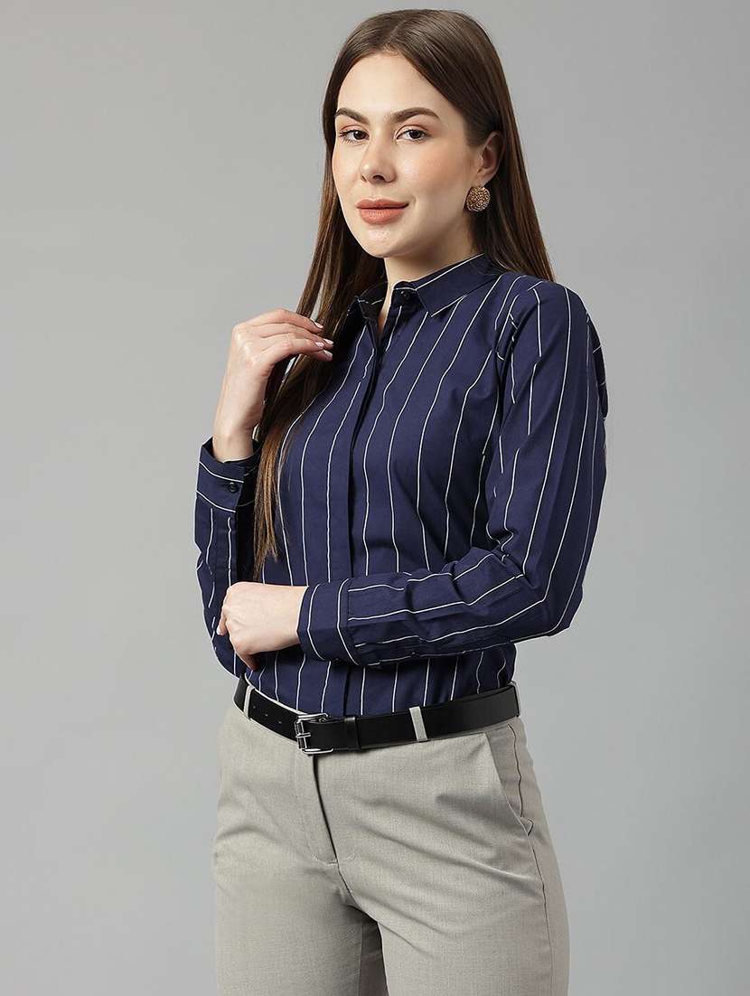 women collared long sleeve regular fit shirt - 22038845 -  Standard Image - 1