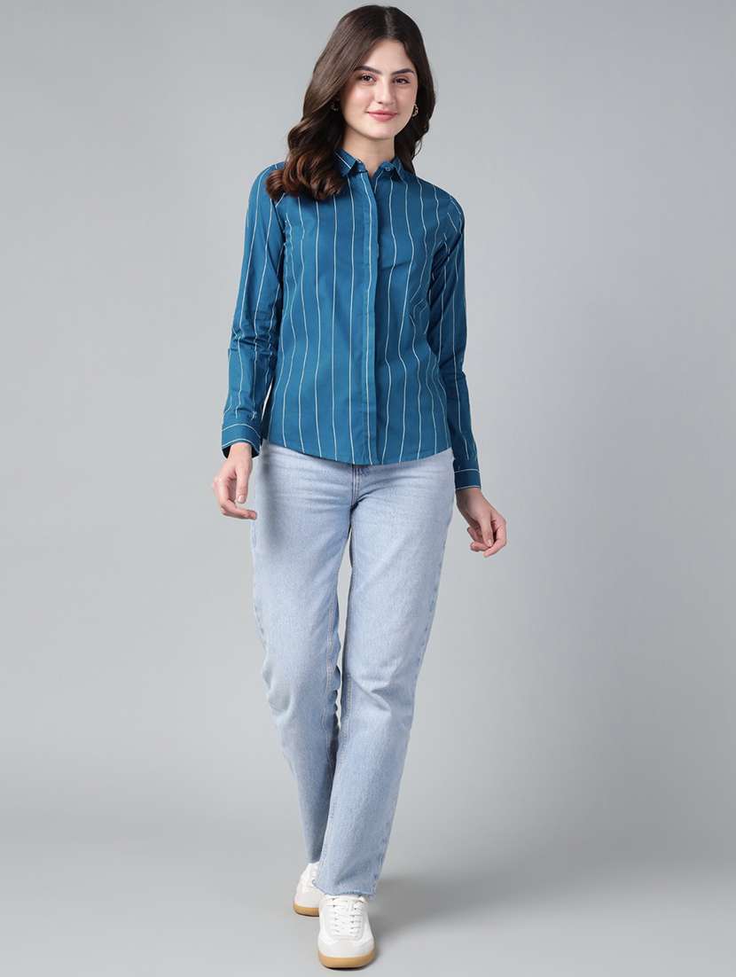 women collared long sleeve regular fit shirt - 22038846 -  Standard Image - 4