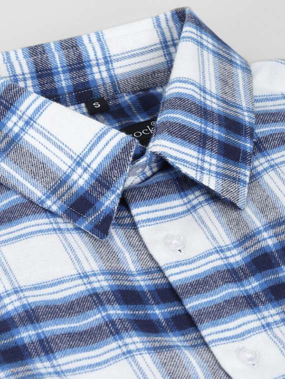 women checkered collared long sleeve shirt - 22038866 - Standard Image - 4