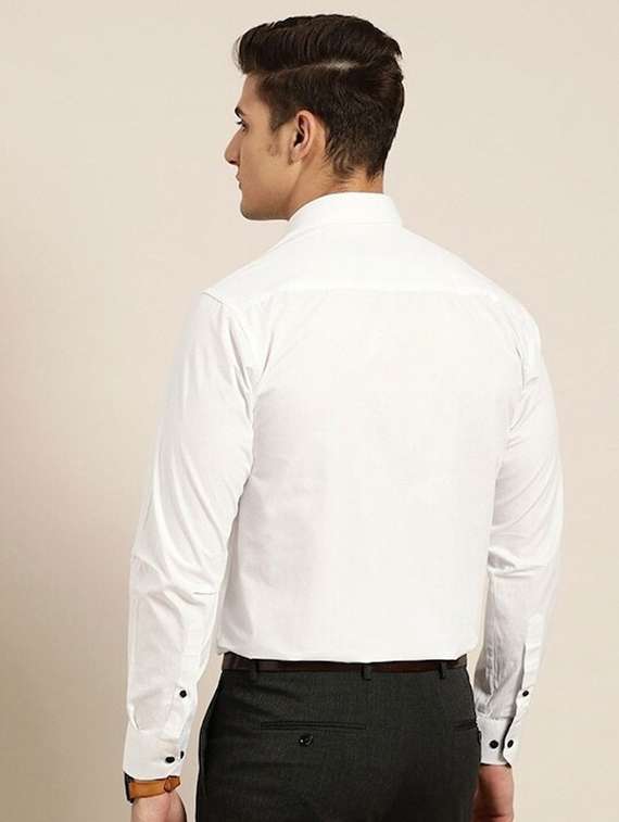 men solid collared long sleeve shirt - 22038895 -  Standard Image - 1
