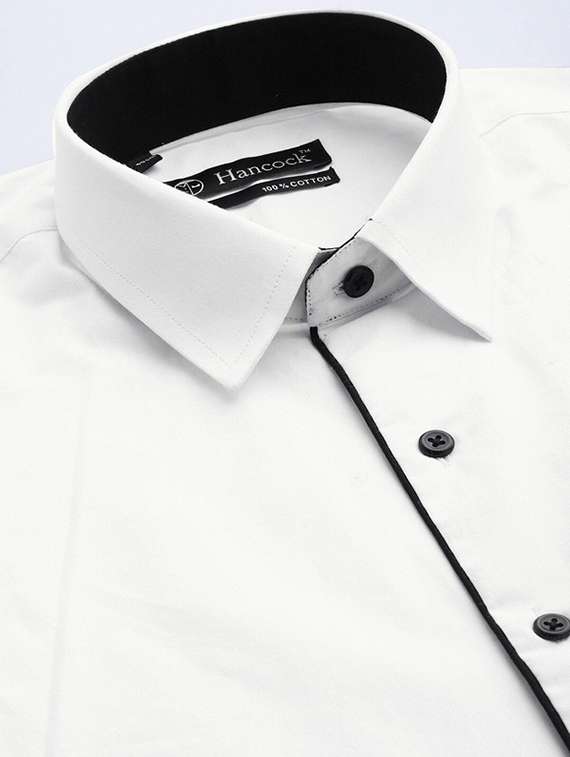 men solid collared long sleeve shirt - 22038895 -  Standard Image - 4