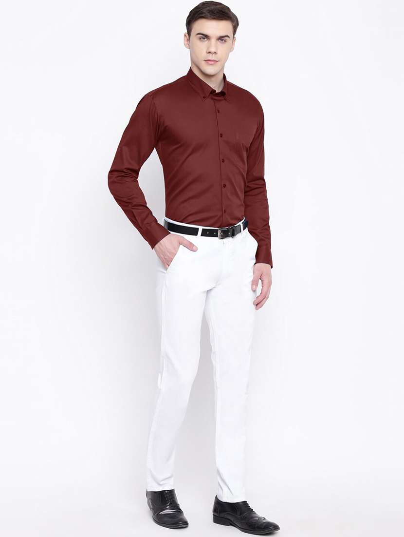 men solid collared long sleeve shirt - 22038899 -  Standard Image - 4