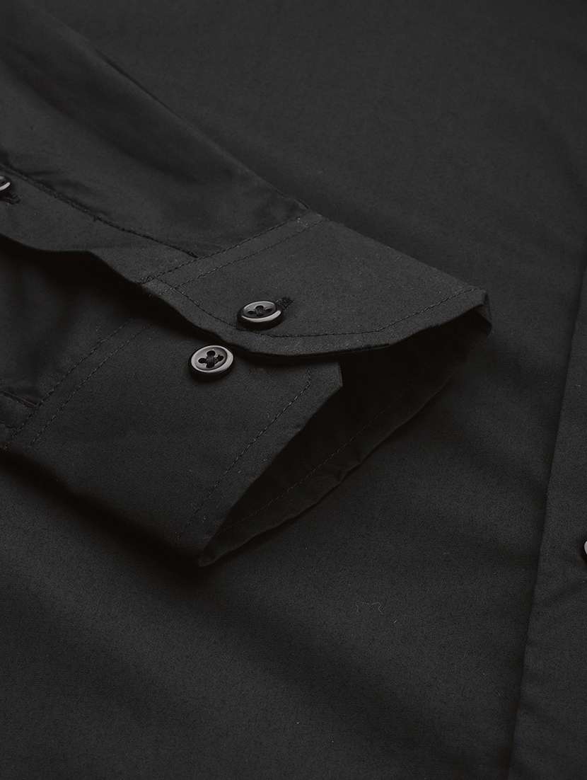 men solid collared long sleeve shirt - 22038900 -  Standard Image - 4