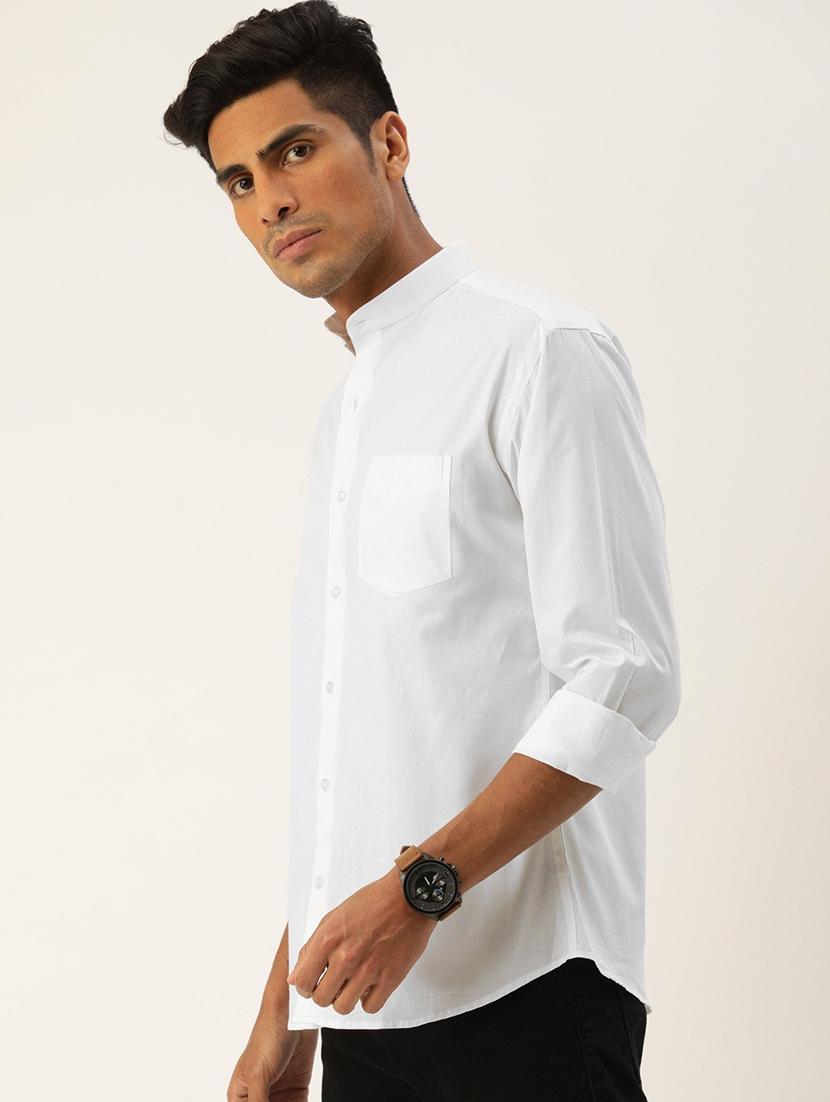 men solid collared long sleeve regular fit shirt - 22038903 - Standard Image - 1