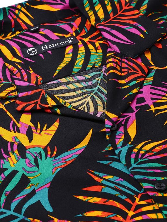 men printed cuban collared short sleeve shirt - 22038907 - Standard Image - 4