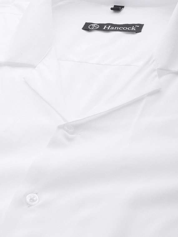 men solid cuban collared short sleeve loose fit shirt - 22038918 -  Standard Image - 4