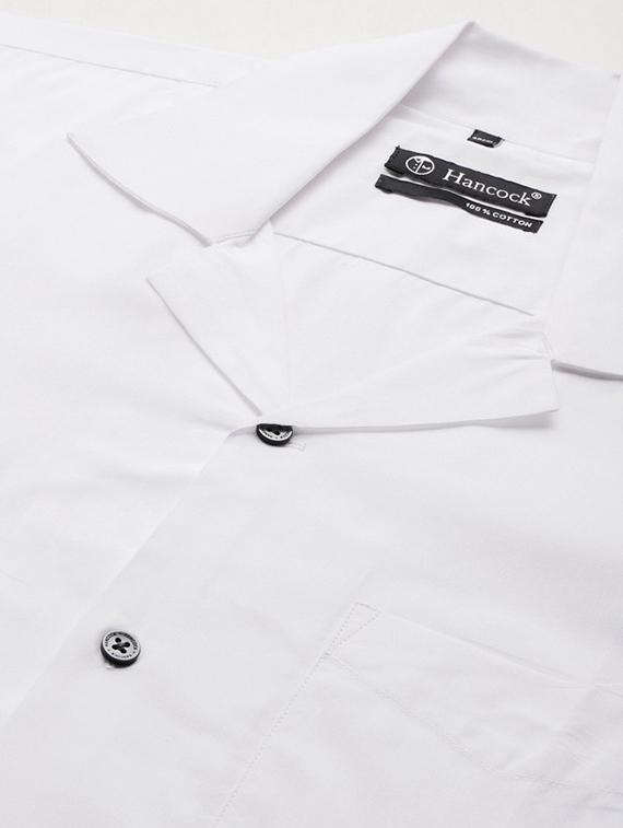 men solid cuban collared long sleeve shirt - 22038997 - Standard Image - 4