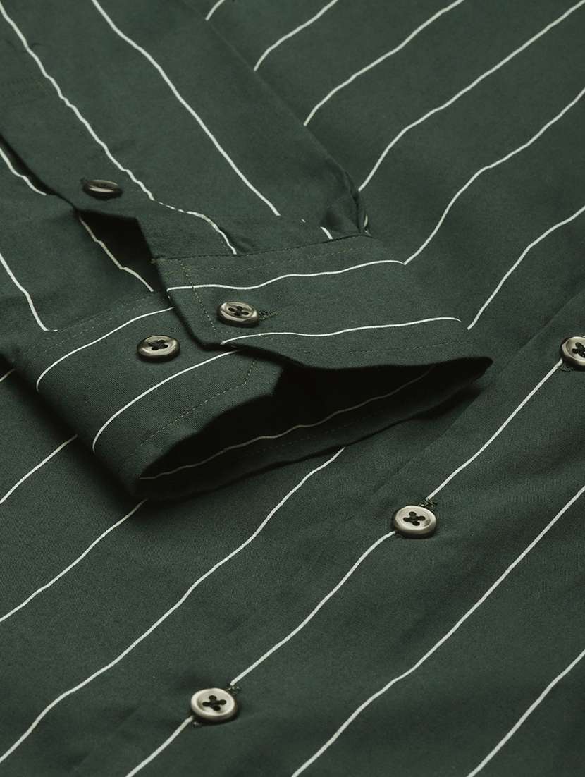 men striped collared long sleeve shirt - 22039018 -  Standard Image - 4