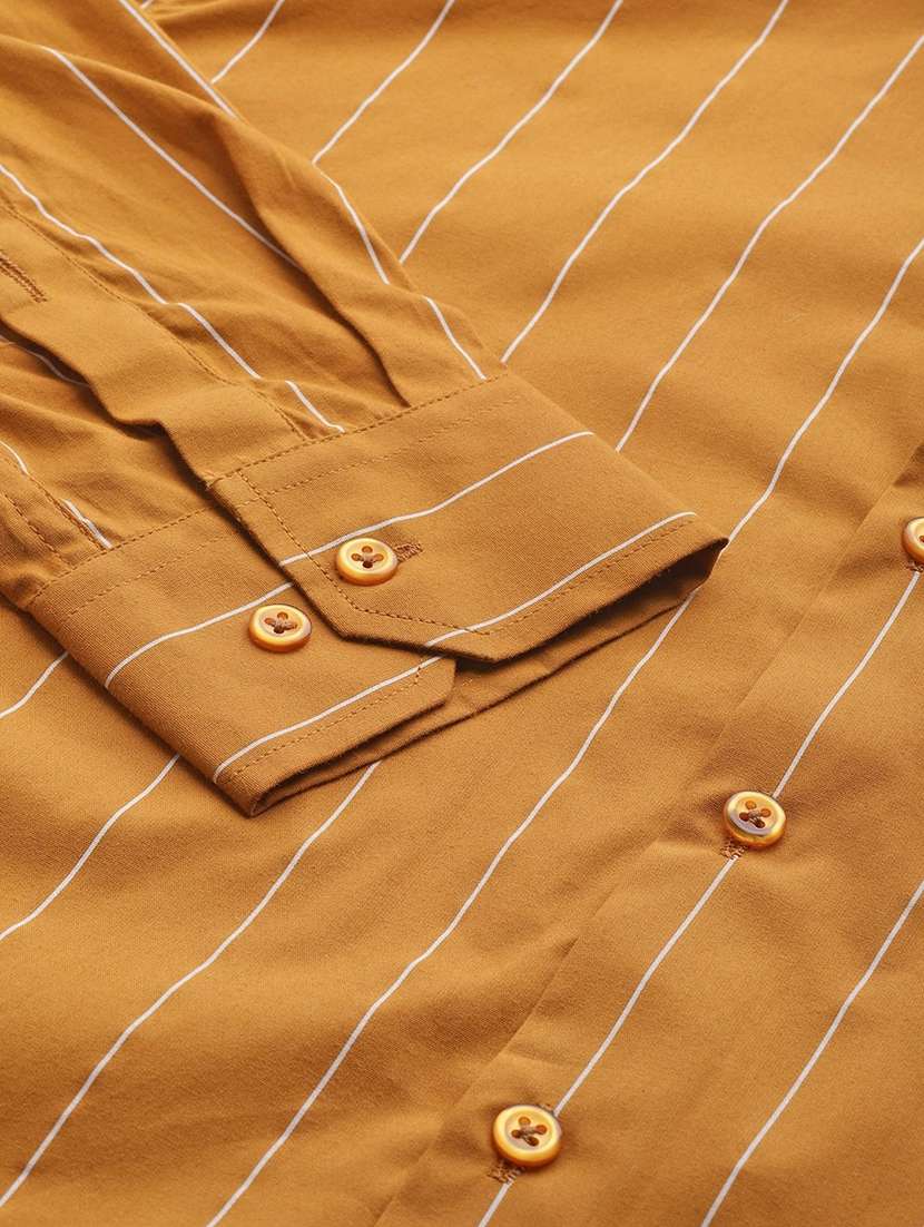 men striped collared long sleeve shirt - 22039023 -  Standard Image - 4