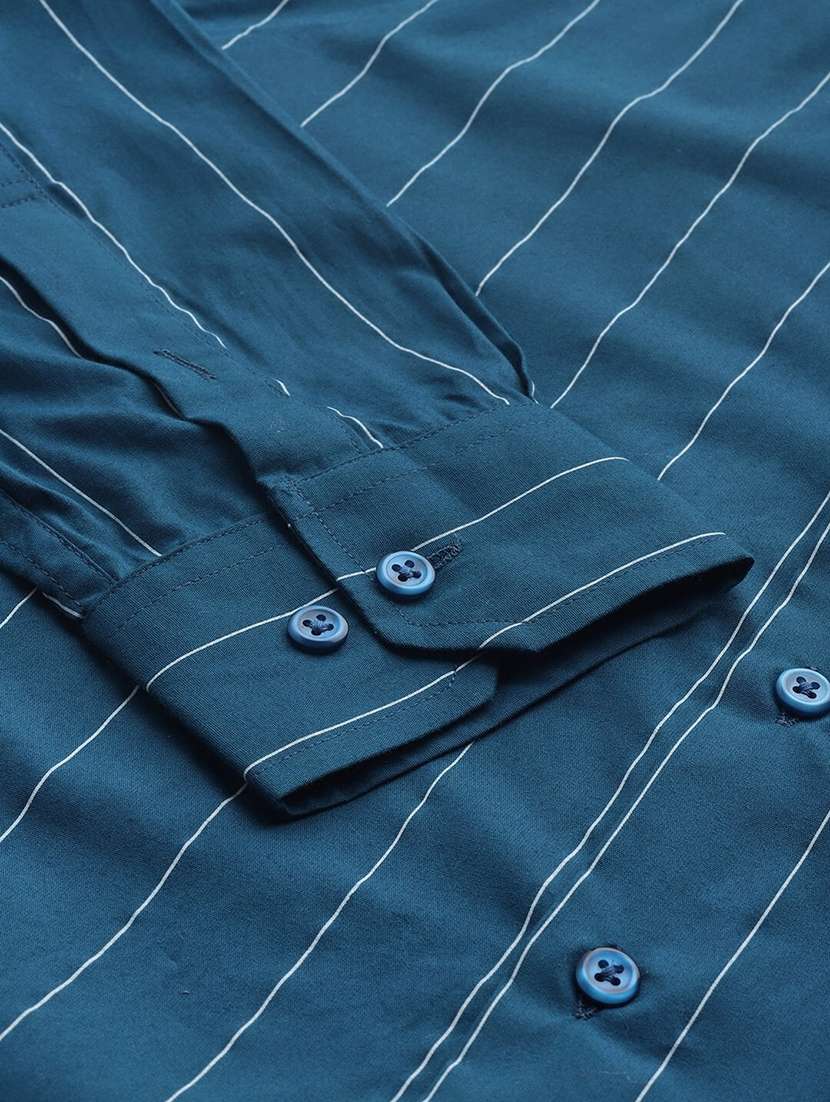 men striped collared long sleeve shirt - 22039028 - Standard Image - 4