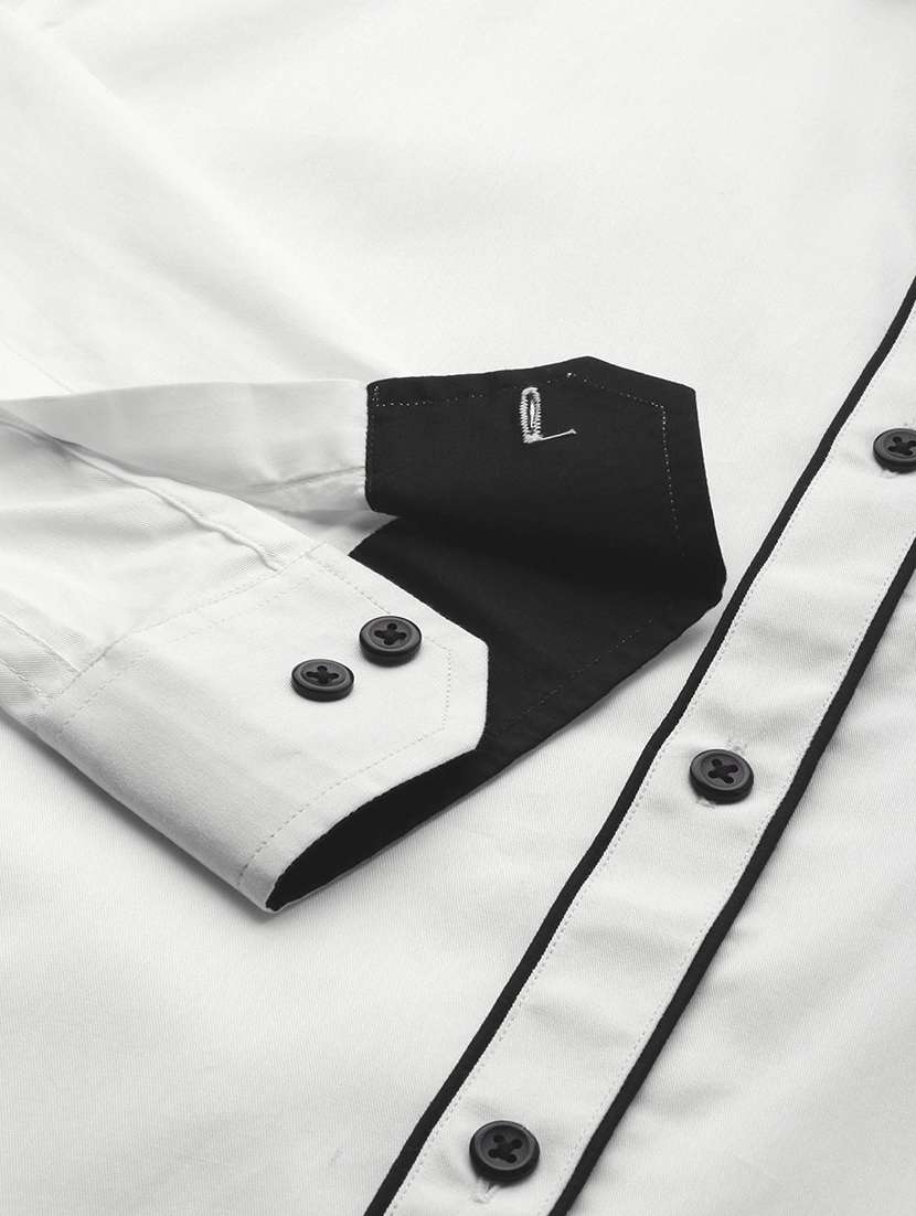 men solid collared long sleeve shirt - 22039036 -  Standard Image - 4