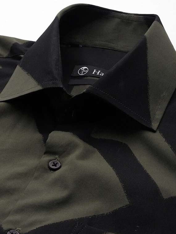 men printed collared long sleeve shirt - 22039044 -  Standard Image - 4