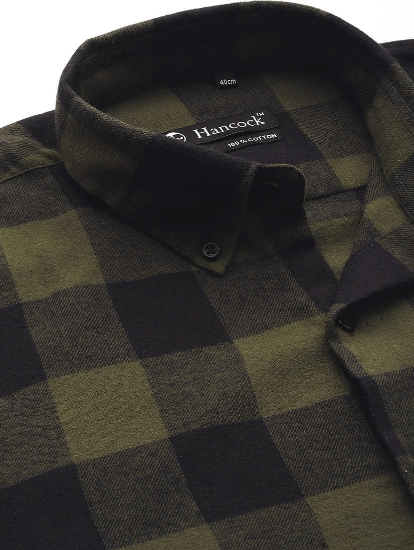 men checkered collared long sleeve shirt - 22039063 - Standard Image - 4