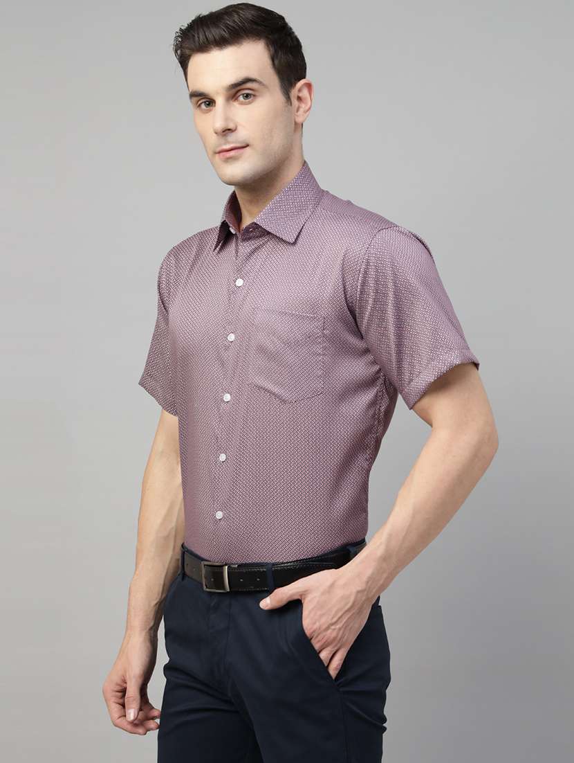 men printed collared short sleeve shirt - 22039066 -  Standard Image - 1