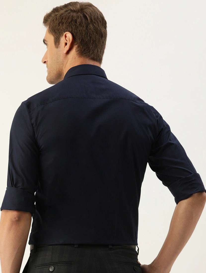 men solid collared long sleeve shirt - 22039068 -  Standard Image - 1