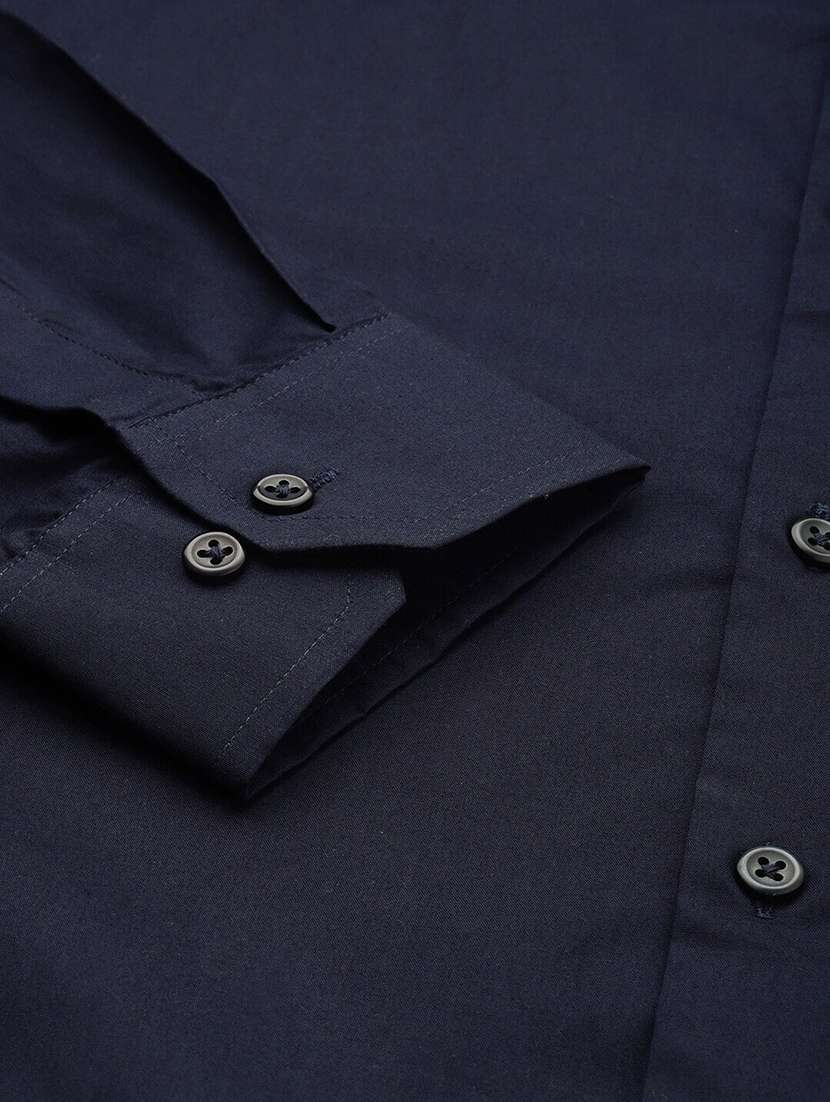 men solid collared long sleeve shirt - 22039068 -  Standard Image - 4