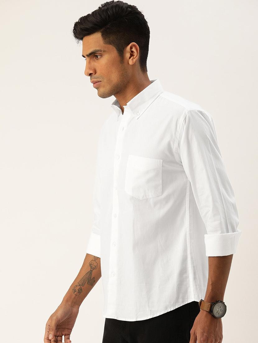 men solid collared long sleeve shirt - 22039070 -  Standard Image - 1