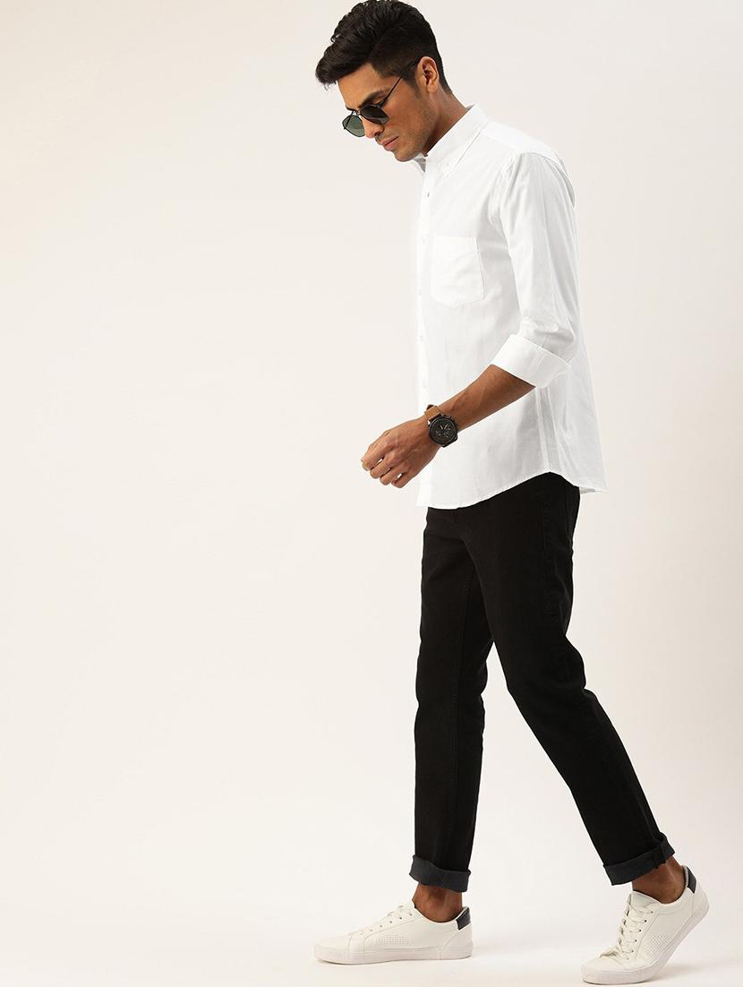 men solid collared long sleeve shirt - 22039070 - Standard Image - 4