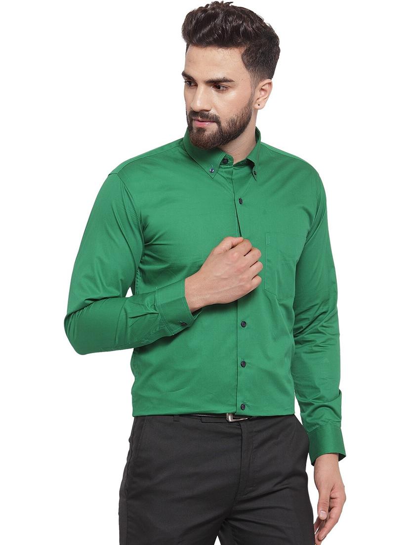 men solid collared long sleeve shirt - 22039072 -  Standard Image - 1