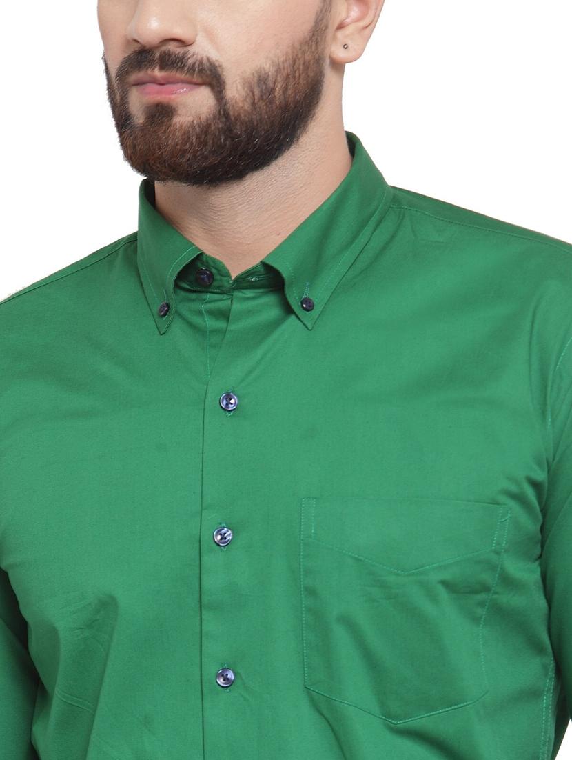 men solid collared long sleeve shirt - 22039072 - Standard Image - 4