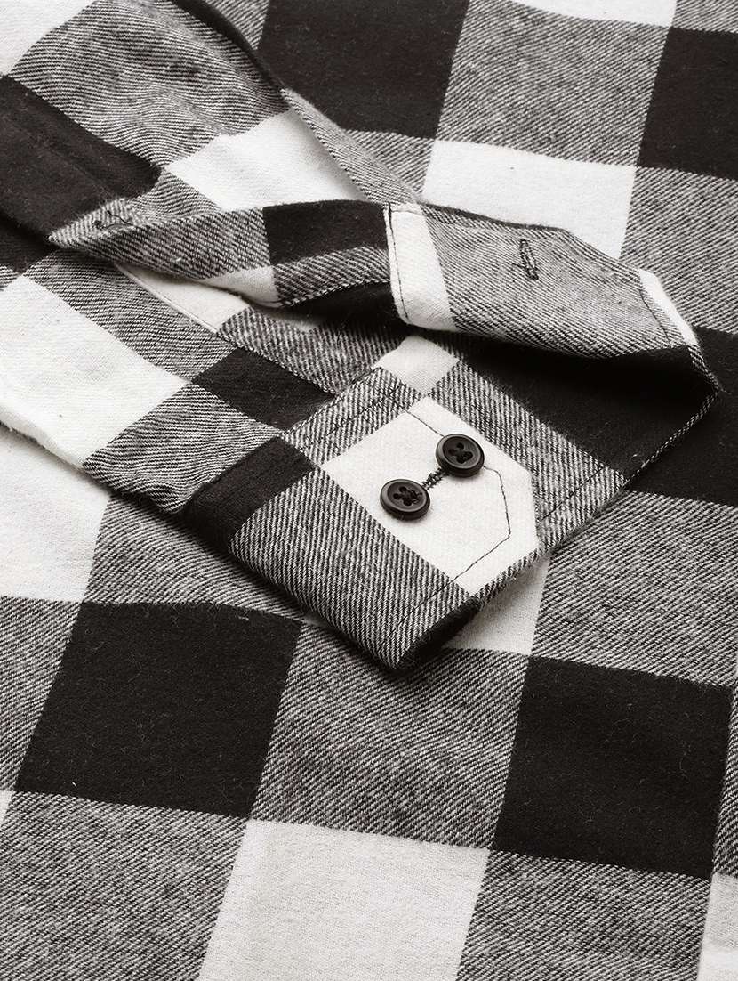 men checkered long sleeve slim fit casual shirt - 22039090 -  Standard Image - 4