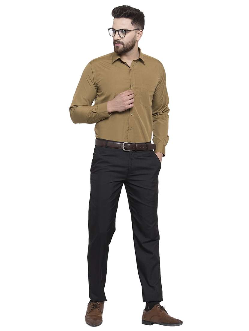 men solid collared long sleeve shirt - 22039102 -  Standard Image - 4