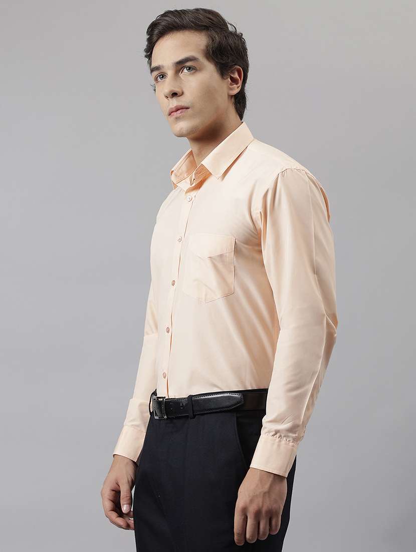 men solid collared long sleeve shirt - 22039106 -  Standard Image - 1