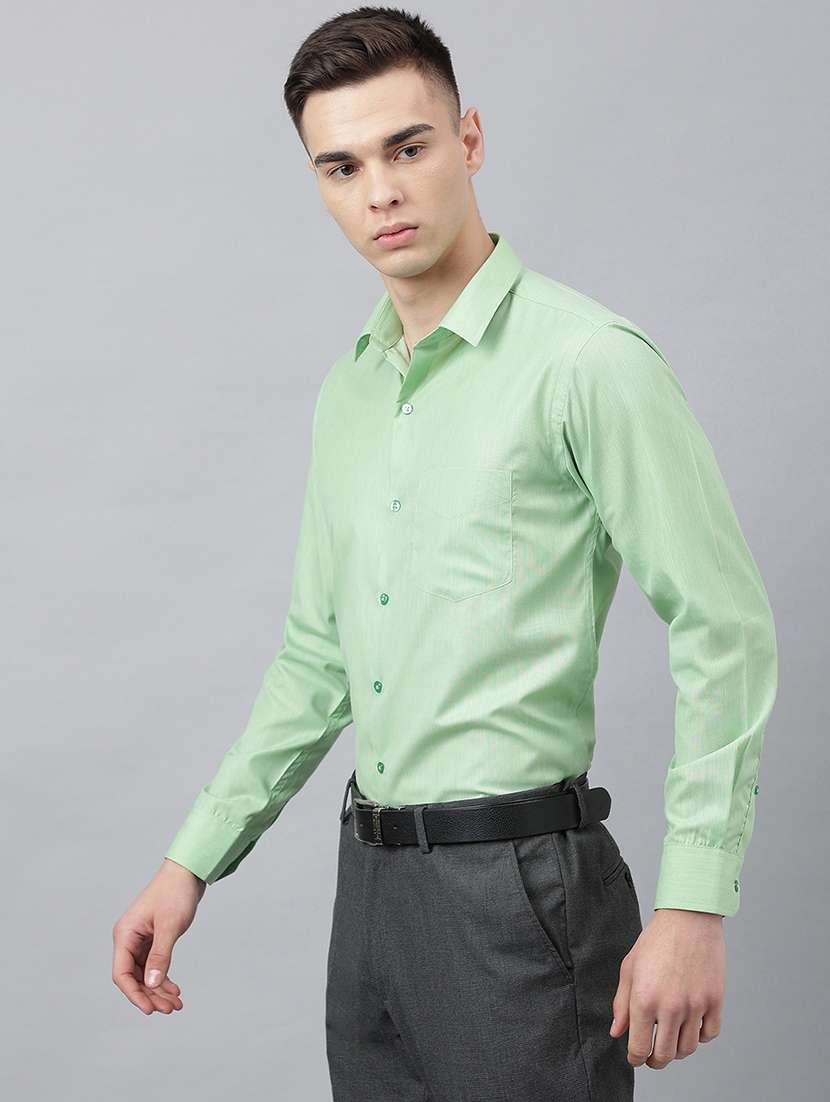 men solid collared long sleeve shirt - 22039123 -  Standard Image - 1