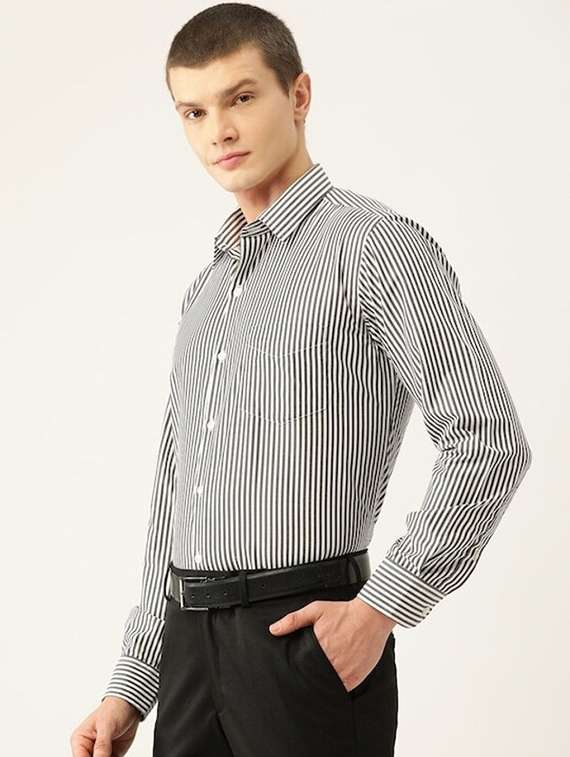 men striped long sleeve regular fit t-shirt - 22039124 -  Standard Image - 1