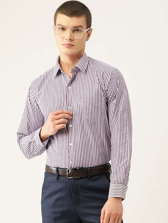 men striped long sleeve regular fit t-shirt - 22039127 -  Standard Image - 1