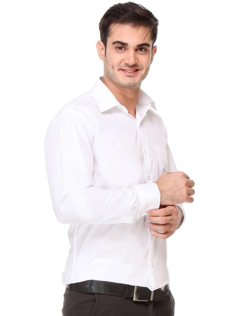 men solid collared long sleeve regular fit shirt - 22039167 -  Standard Image - 1