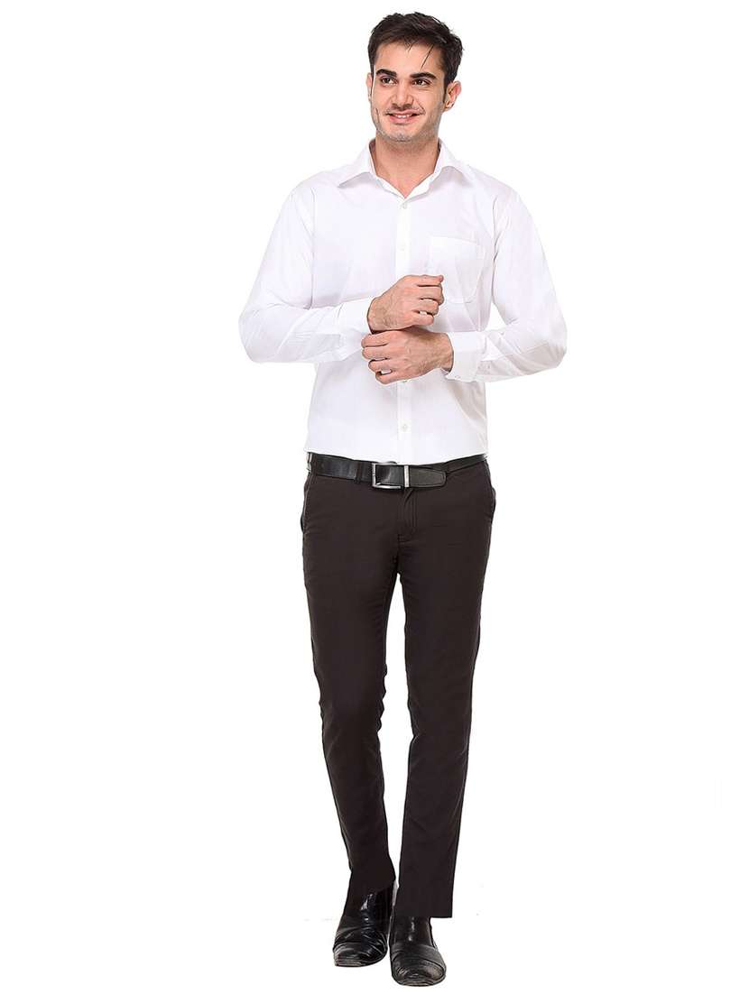 men solid collared long sleeve regular fit shirt - 22039167 -  Standard Image - 4