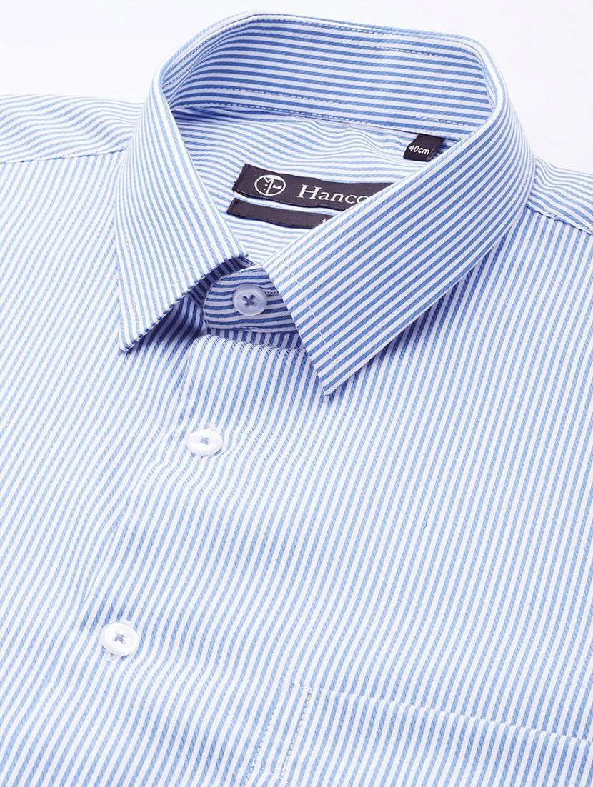men striped collared long sleeve regular fit shirt - 22039168 - Standard Image - 4