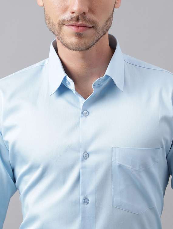 men solid collared long sleeve regular fit shirt - 22039175 -  Standard Image - 4