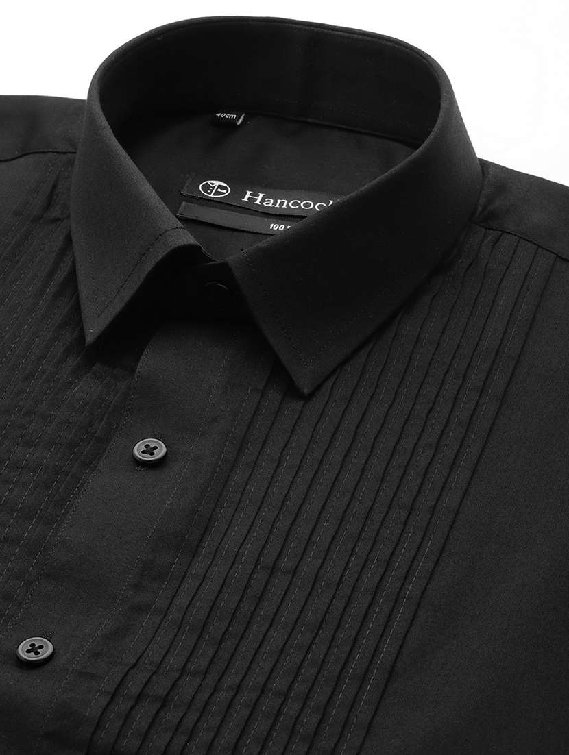 men solid collared long sleeve regular fit shirt - 22039178 -  Standard Image - 4