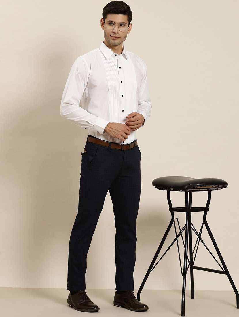 men solid collared long sleeve regular fit shirt - 22039181 -  Standard Image - 4