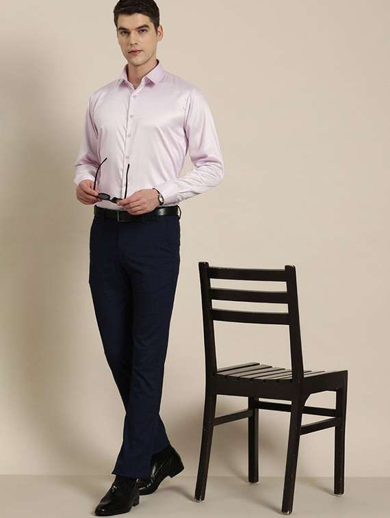 men solid collared long sleeve regular fit shirt - 22039187 -  Standard Image - 4