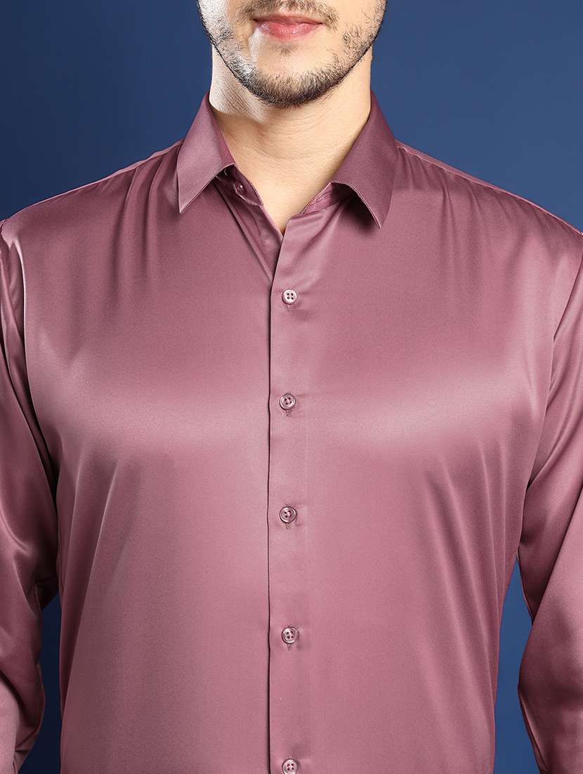 men solid collared long sleeve regular fit shirt - 22039190 -  Standard Image - 4