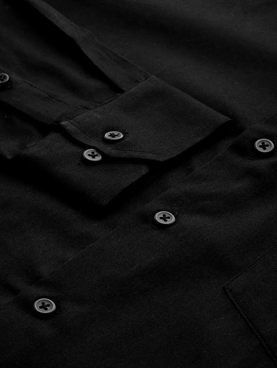 men solid collared long sleeve regular fit shirt - 22039204 -  Standard Image - 4