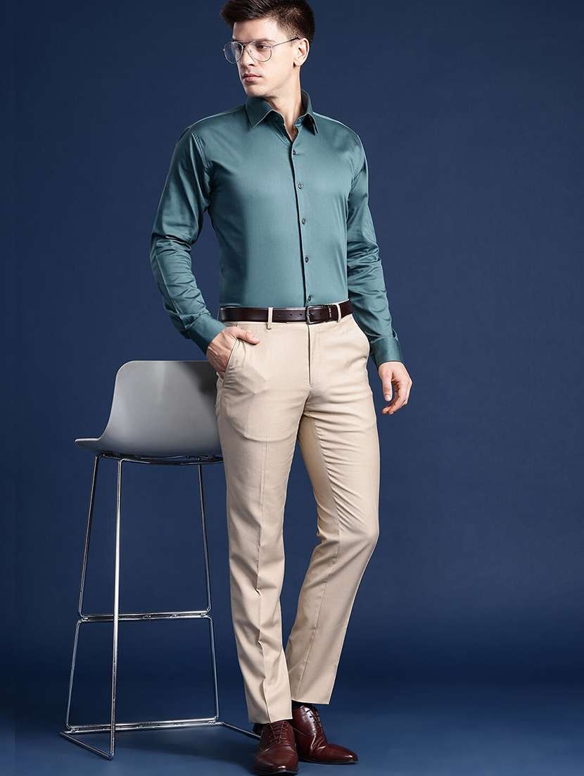 men solid collared long sleeve regular fit shirt - 22039234 -  Standard Image - 4