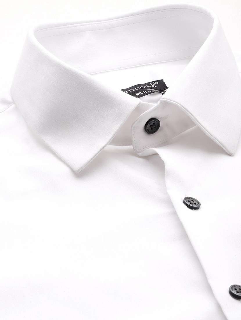 men solid collared long sleeve regular fit shirt - 22039235 -  Standard Image - 4