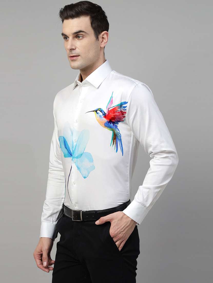 men striped collared long sleeve regular fit shirt - 22039241 -  Standard Image - 1