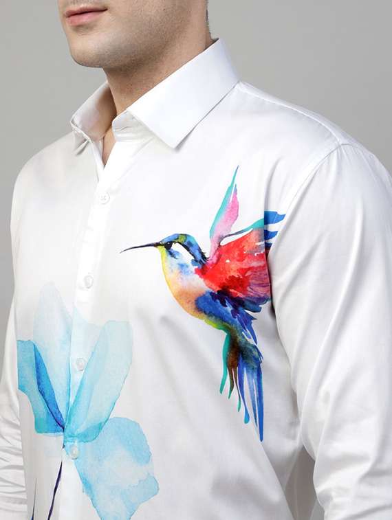 men striped collared long sleeve regular fit shirt - 22039241 -  Standard Image - 4