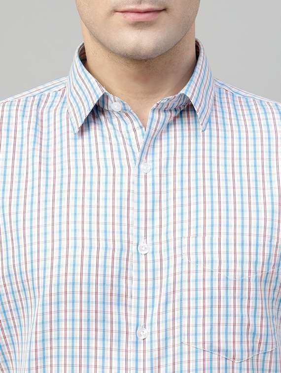 men checkered collared long sleeve regular fit shirt - 22039246 -  Standard Image - 4