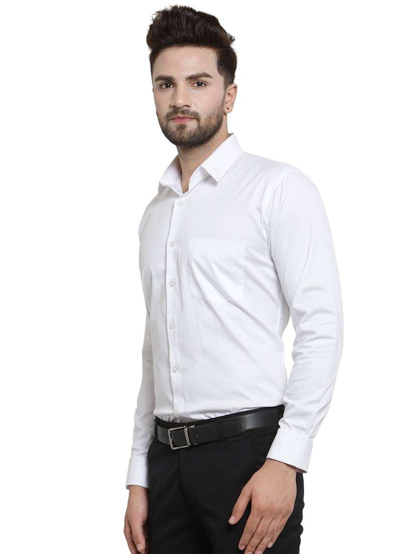 men solid collared long sleeve regular fit shirt - 22039257 -  Standard Image - 1