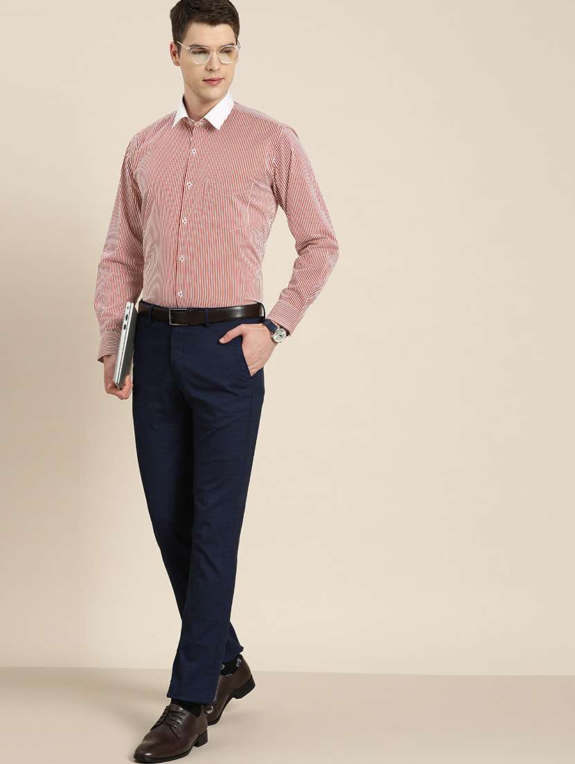 men striped collared long sleeve shirt - 22039259 -  Standard Image - 4